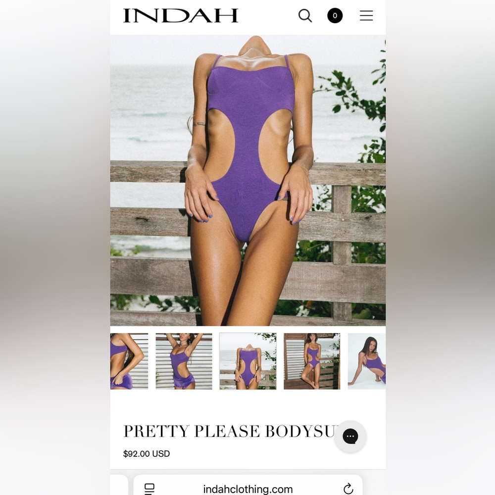 Pretty Please purple Indah swimsuit small - Picture 4 of 5